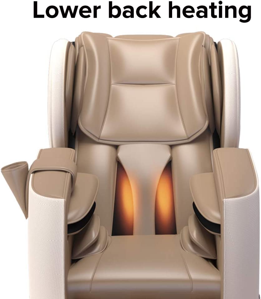 Shiatsu Full Body Electric Massage Chair Built-in Bluetooth for Shoulders, Arms, Back, Waist, Buttocks, Legs and Feet  Khaki